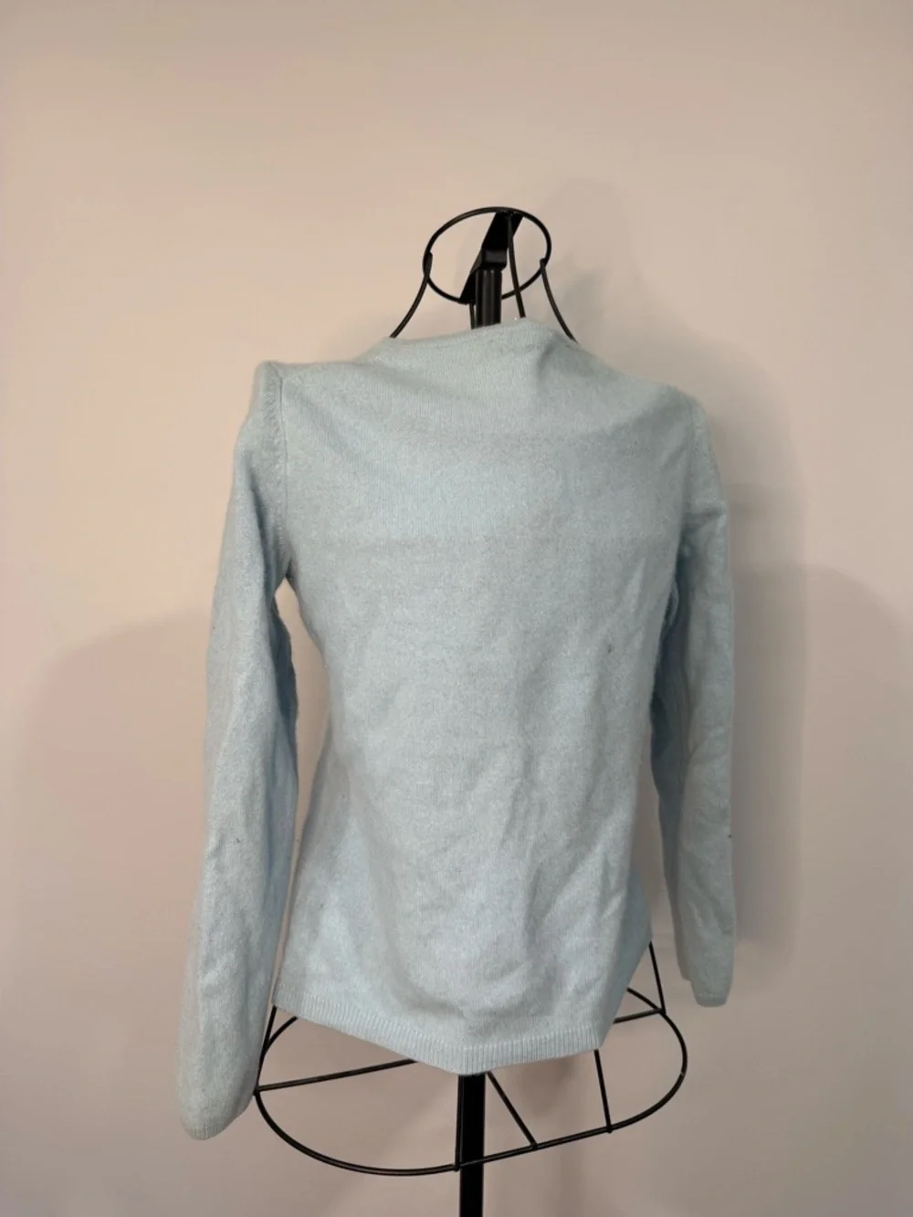 Charter Club 100% Cashmere Sweater Small Light Blue Crewneck Soft Classic - Picture 2 of 2